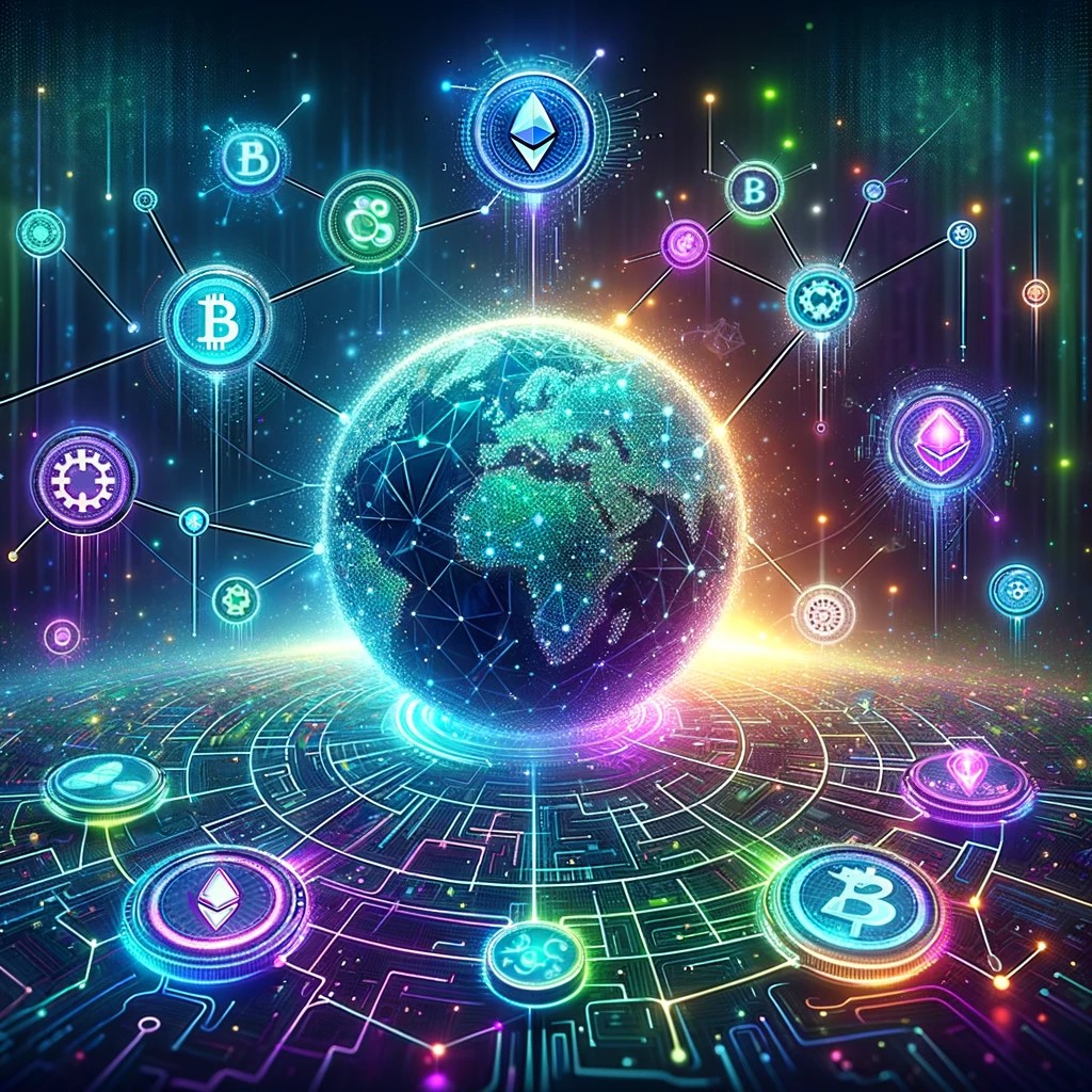 DeFi Decentralized Finance abstract image DeFi Decentralized Finance abstract image